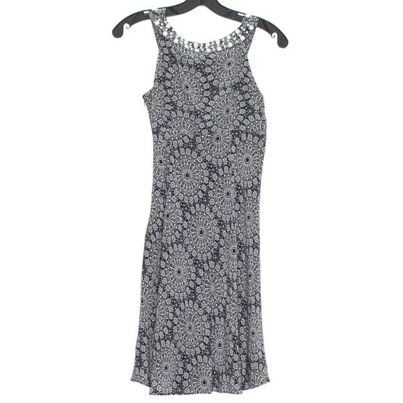 Ann Taylor Loft Dress Vintage Silk Boho Cottagecore Academia Coastal Beaded 2P - Picture 2 of 6